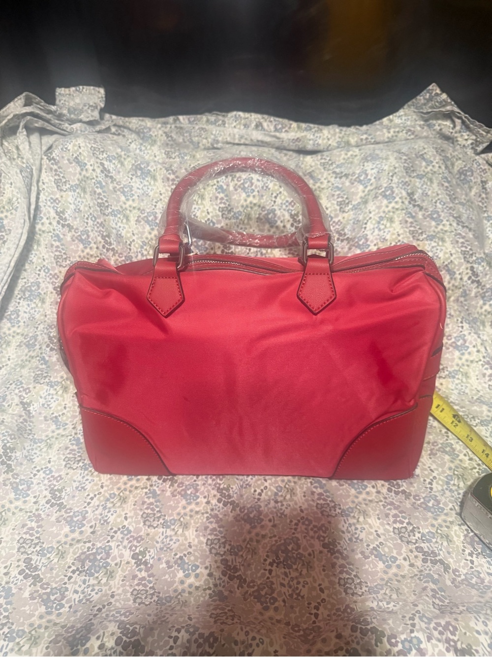 Classic Red Women's Top-Handle Crossbody Bag